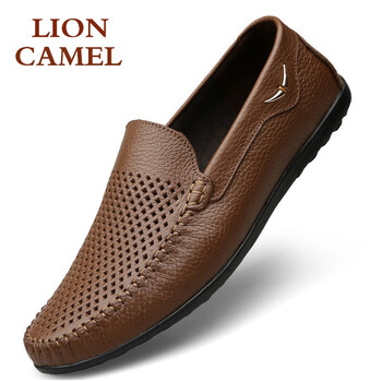 獅王駱駝（LIONCAMEL）男士卡其帶孔 