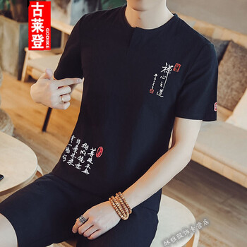 古萊登（GODLIKE） 短袖 男士T恤 A80 黑 
