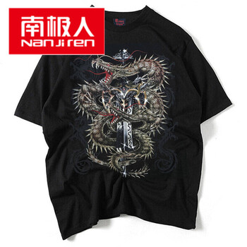 南極人（Nanjiren） 短袖 男士T恤 飛龍劍 S，XL，L，M，XXL