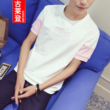 古萊登（GODLIKE） 短袖 男士T恤 粉紅色 XL，L，XXXL，M，XXL