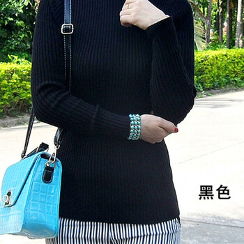 翻領(lǐng)長袖針織衫，穿出你的優(yōu)雅范
