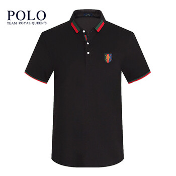 Royal Queen's Polo Team 短袖 男士T恤 +90黑色 