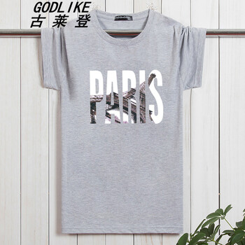 古萊登（GODLIKE） 短袖 男士T恤 短袖鐵塔灰色 XL，L，XXXL，M，XXL