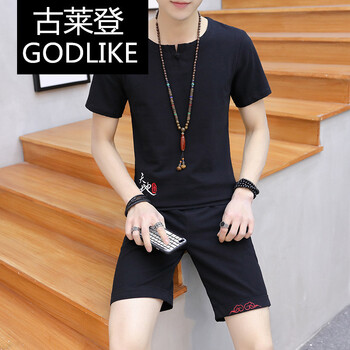 古萊登（GODLIKE） 長袖 男士T恤 黑色 509-TZ93-天地人格 