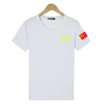 益仁佳（yirenJia） 短袖 男士T恤 白色中國(guó)+國(guó)旗 M