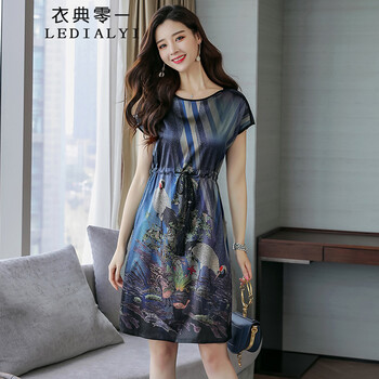 衣典零一（LEDIALYI） 大花，碎花 印花 連衣裙