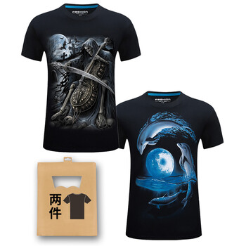 K L B ZHE 短袖 男士T恤 大提琴+海豚 S，XL，L，XXL，M，XXXL，加大