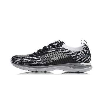 李寧（LI-NING）跑步鞋標(biāo)準(zhǔn)黑/標(biāo)準(zhǔn)白/巖石灰-11 