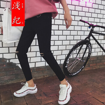 淺紀(jì)（Qianji） 直筒褲 青春休閑 男士牛仔褲