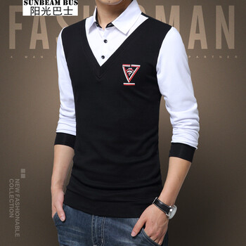 陽光巴士（SUNBEAM BUS） 長袖 男士T恤  1612黑 XL，L，M，XXXL，XXL