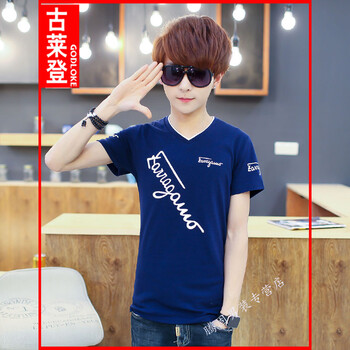古萊登（GODLIKE） 短袖 男士T恤 藏青 XL，L，XXXL，XXL，M
