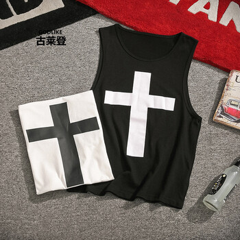 古萊登（GODLIKE） 無袖 男士T恤 黑色 XL，L，XXXL，XXL，M