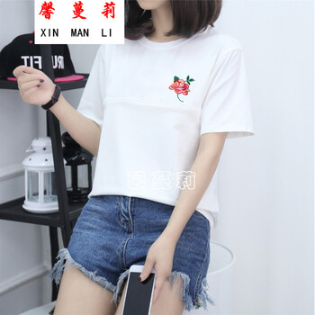 馨蔓莉  短袖 T恤 女 圓領(lǐng)
