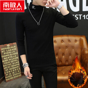 南極人（Nanjiren） 長袖 男士T恤 黑色 XL，L，XXXL，XXL，M