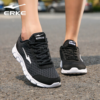 鴻星爾克（ERKE）跑步鞋正黑-升級女款 40