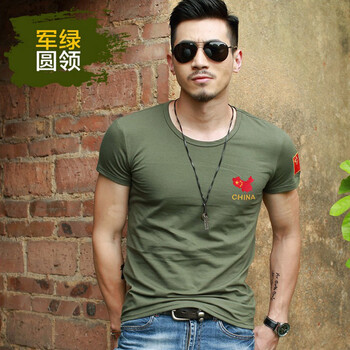 吉普（JEEP） 短袖 男士T恤 609軍綠圓領(lǐng)國(guó)土 