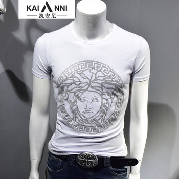凱安尼（KAIANNI） 短袖 男士T恤 自然白 801白色 S