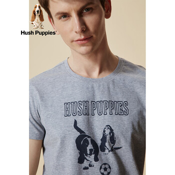 Hush Puppies 短袖 男士T恤 淺灰2-028 