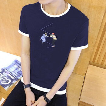 吉馬克（jimake） 短袖 男士T恤 深藍色 XL，L，M，XXL