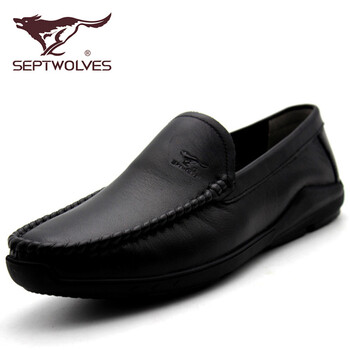 七匹狼（SEPTWOLVES）男士  黑色 39