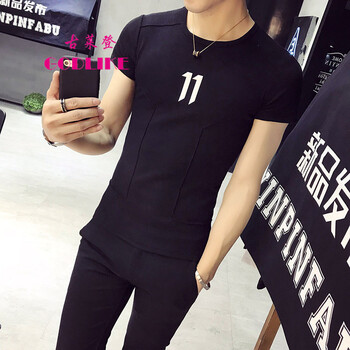 古萊登（GODLIKE） 短袖 男士T恤 黑色 S，XL，L，XXXL，XXL，M