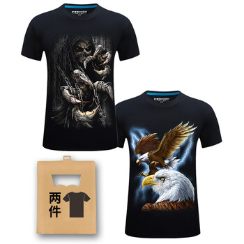 K L B ZHE 短袖 男士T恤 鬼爪+飛鷹 S，XL，L，加大，M，XXXL，XXL