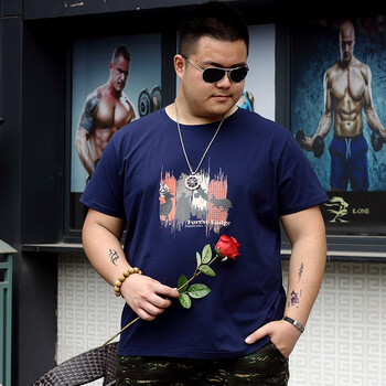 統(tǒng)奧（TELONAOEL） 短袖 男士T恤 寶藍(lán)-9012款-動物暗紋 XXXL