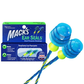 MACK\'S 游泳耳塞 带线防丢防水硅胶耳塞 1副装