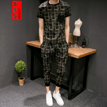 古萊登（GODLIKE） 長(zhǎng)袖 男士T恤 黃格 XL，L，XXL，M，XXXL