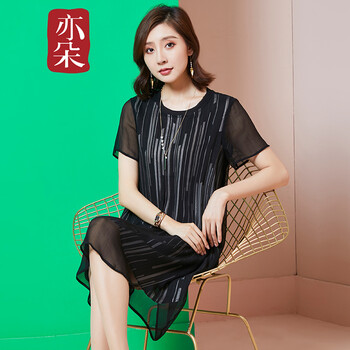 亦朵 純色 拼接 連衣裙