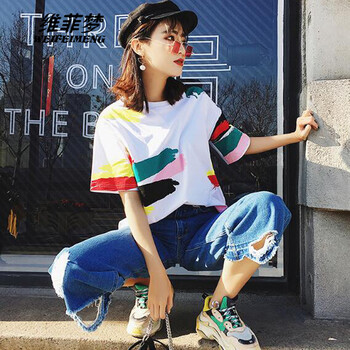 維菲夢（WEIFEIMENG）  短袖 T恤 女 圓領(lǐng)