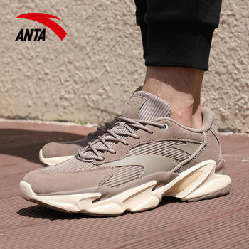 安踏（ANTA）跑步鞋男款11828867R-6/亞麻灰 