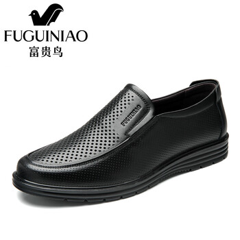 富貴鳥（FUGUINIAO）男士黑色沖孔 38