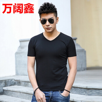 罕都（HANDU） 短袖 男士T恤 黑色 短袖v領(lǐng) S，XL，L，M