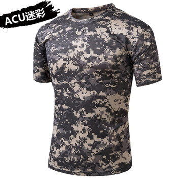 修嫻（soossn） 短袖 男士T恤 ACU迷彩 S，XL，L，XXL，M，XXXL