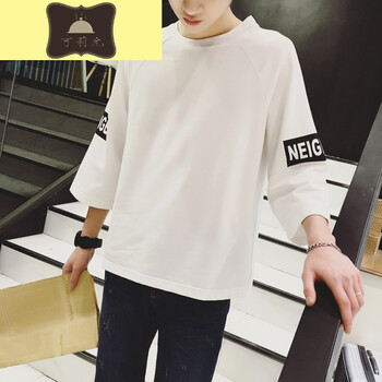 可莉允 五分袖 男士T恤 白色 S，XL，L，M