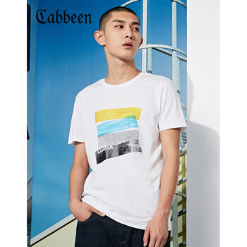 卡賓（CABBEEN） 短袖 男士T恤 漂白02 