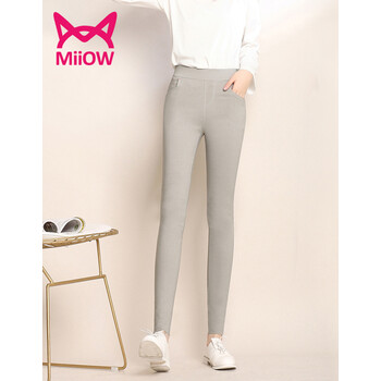 貓人（MiiOW） 高腰 哈倫褲 女 九分褲 休閑褲