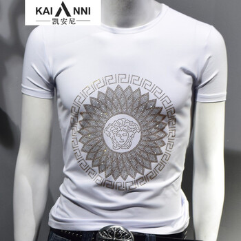 凱安尼（KAIANNI） 短袖 男士T恤 白+白色 814白色 S