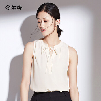 念奴嬌 褶皺，綁帶，蝴蝶結(jié) 短袖 T恤 女 V領(lǐng)