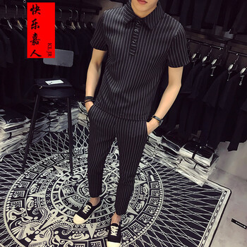快樂嘉人 短袖 男士T恤 短袖+松緊褲 XL，L，XXL，M，XXXL