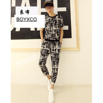 BOYXCO 短袖 男士T恤 Y12九分套裝 