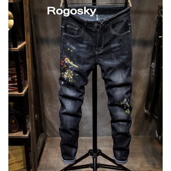 Rogosky 直筒褲 中國風(fēng) 男士牛仔褲