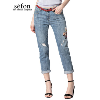 臣楓（Sefon）  直筒褲 女 九分褲 牛仔褲