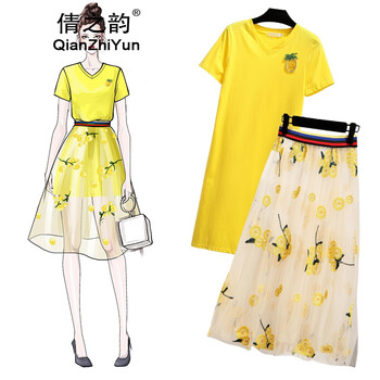 倩之韻（qianzhiyun） 純色 繡花，不對稱(chēng)，拼接，鏤空，褶皺，印花，紗網(wǎng) 連衣裙
