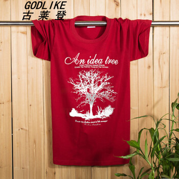 古萊登（GODLIKE） 短袖 男士T恤 酒紅色 XL，L，XXL，XXXL，M