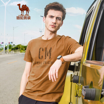 駱駝（CAMEL） 短袖 男士T恤 駝色 XL，L，XXL，XXXL，M