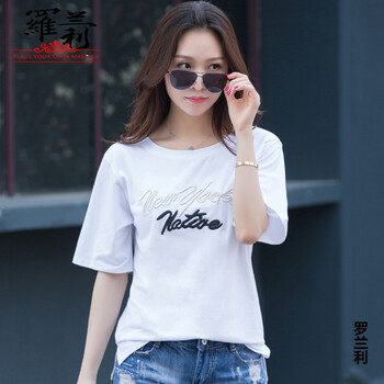 羅蘭利 印花 短袖 T恤 女 圓領(lǐng)
