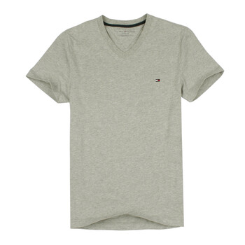TOMMY HILFIGER 短袖 男士T恤 V領 淺灰色 LYT089 