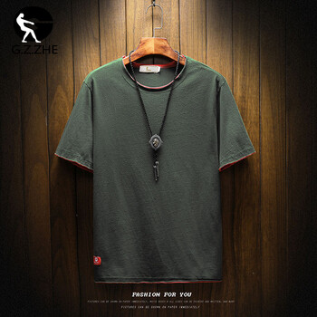 工作者（G.Z.ZHE） 長袖 男士T恤 軍綠色 S，XL，L，XXXL，XXL，M，加大